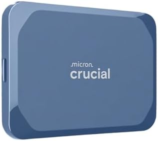 Crucial X10 2TB Portable SSD, USB-C External Solid State Drive, Up to 2,100MB/s, Blue