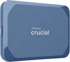 Crucial X10 2TB Portable SSD, USB-C External Solid State Drive, Up to 2,100MB/s, Blue
