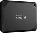 Crucial X10 Pro 4TB Portable External SSD, USB-C, Up to 2100MB/s Read and 2000MB/s Write, Durable Storage for PC, Mac, and Creators, Black