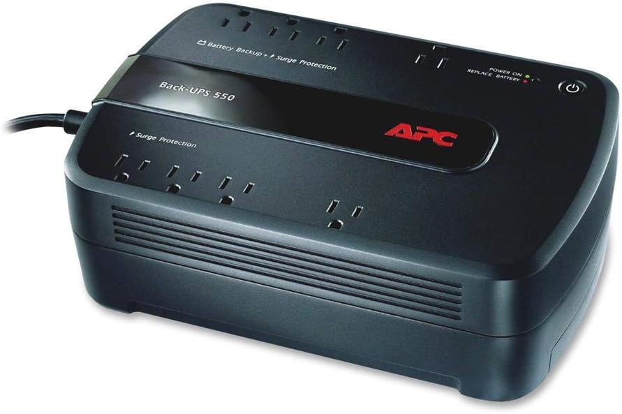 APC 600VA/330W UPS Battery Backup with Surge Protection, 7 Outlets and USB Charging