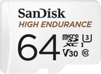 SanDisk 256GB High Endurance microSDXC Card with Adapter for Dash Cams and Home Monitoring