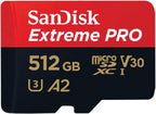 SanDisk Extreme PRO 512GB microSDXC Memory Card with Adapter and RescuePRO Deluxe