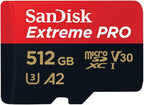 SanDisk Extreme PRO 512GB microSDXC Memory Card with Adapter and RescuePRO Deluxe