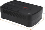 APC 600VA/330W UPS Battery Backup with Surge Protection, 7 Outlets and USB Charging