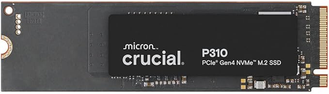 Crucial P310 1TB PCIe Gen4 NVMe M.2 2280 Internal SSD, Up to 7,100MB/s, for Laptop, Desktop PC, and Handheld Gaming Consoles, Includes Acronis Data Recovery Software, CT1000P310SSD801