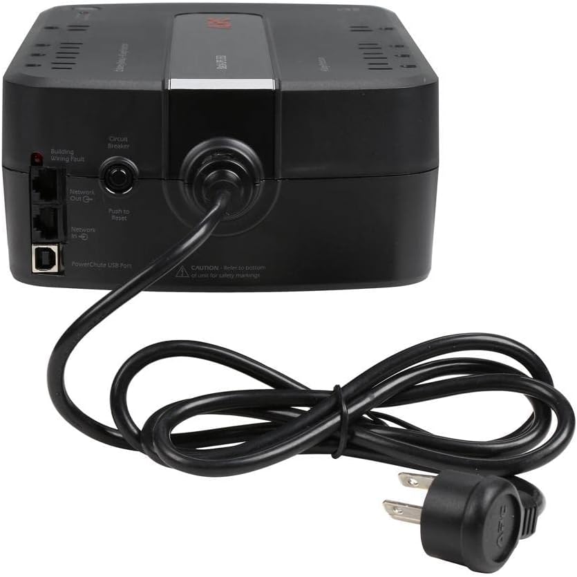 APC 600VA/330W UPS Battery Backup with Surge Protection, 7 Outlets and USB Charging