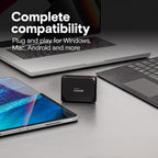 Crucial X10 Pro 4TB Portable External SSD, USB-C, Up to 2100MB/s Read and 2000MB/s Write, Durable Storage for PC, Mac, and Creators, Black