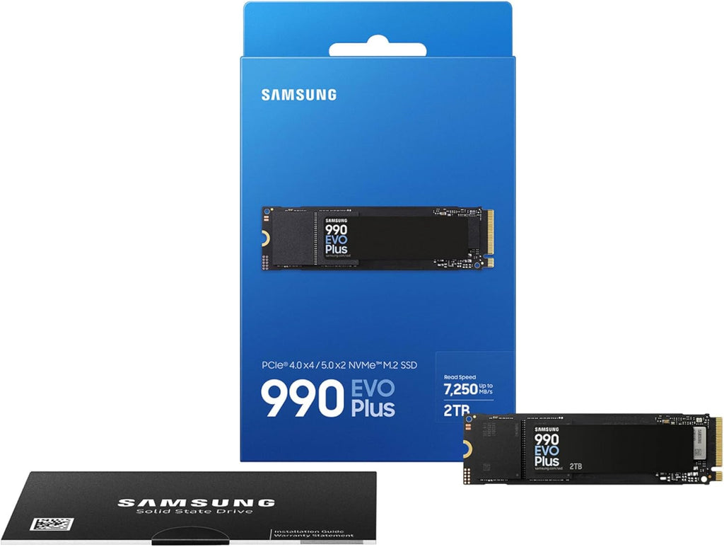 Samsung 990 EVO 2TB NVMe Internal SSD, PCIe Gen 4x4/5x2, M.2 2280, Up to 5,000MB/s, Black