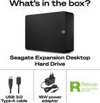 Seagate Expansion 8TB USB 3.0 External Hard Drive with Rescue Data Recovery Services