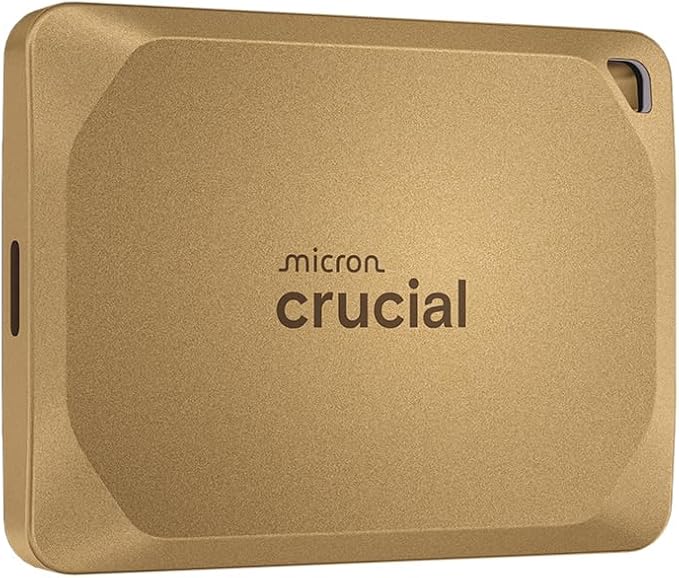 Crucial X10 Pro 4TB Portable External SSD, USB-C, Up to 2100MB/s Read and 2000MB/s Write, Durable Storage for PC, Mac, and Creators, Black