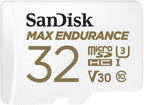 SanDisk 32GB MAX Endurance microSDHC Card with Adapter for Security Cameras and Dash Cams