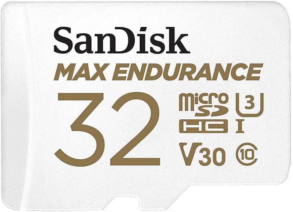 SanDisk 32GB MAX Endurance microSDHC Card with Adapter for Security Cameras and Dash Cams