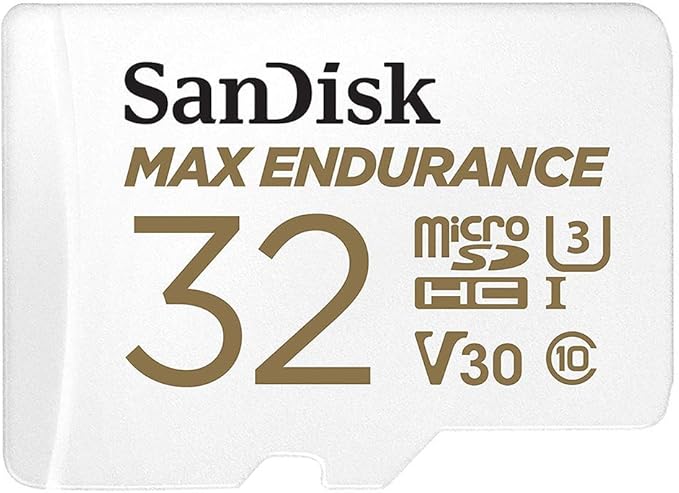 SanDisk 32GB MAX Endurance microSDHC Card with Adapter for Security Cameras and Dash Cams