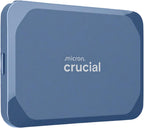 Crucial X10 2TB Portable SSD, USB-C External Solid State Drive, Up to 2,100MB/s, Blue