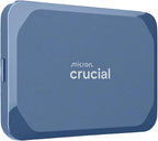 Crucial X10 2TB Portable SSD, USB-C External Solid State Drive, Up to 2,100MB/s, Blue