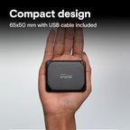 Crucial X10 Pro 4TB Portable External SSD, USB-C, Up to 2100MB/s Read and 2000MB/s Write, Durable Storage for PC, Mac, and Creators, Black