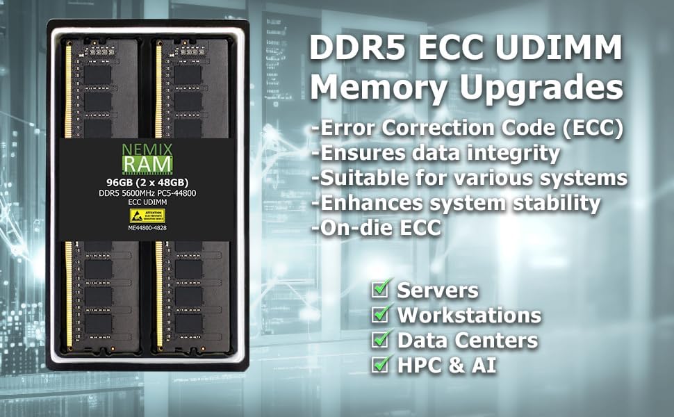 Desktop Memory Module Unisex 16GB DDR5 5600MHz ECC UDIMM