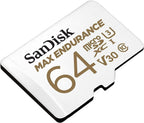 SanDisk 32GB MAX Endurance microSDHC Card with Adapter for Security Cameras and Dash Cams