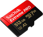 SanDisk Extreme PRO 512GB microSDXC Memory Card with Adapter and RescuePRO Deluxe