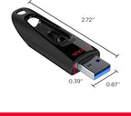 SanDisk Ultra 512GB USB 3.0 Flash Drive, Black