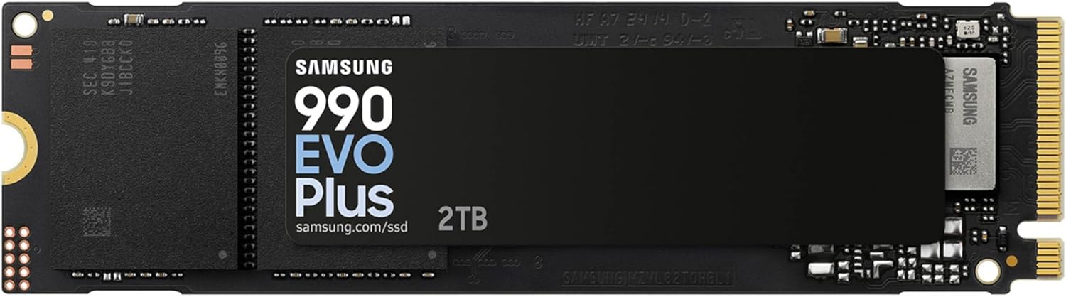 Samsung 990 EVO 2TB NVMe Internal SSD, PCIe Gen 4x4/5x2, M.2 2280, Up to 5,000MB/s, Black