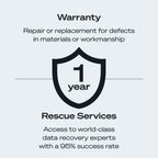 Seagate Expansion 8TB USB 3.0 External Hard Drive with Rescue Data Recovery Services