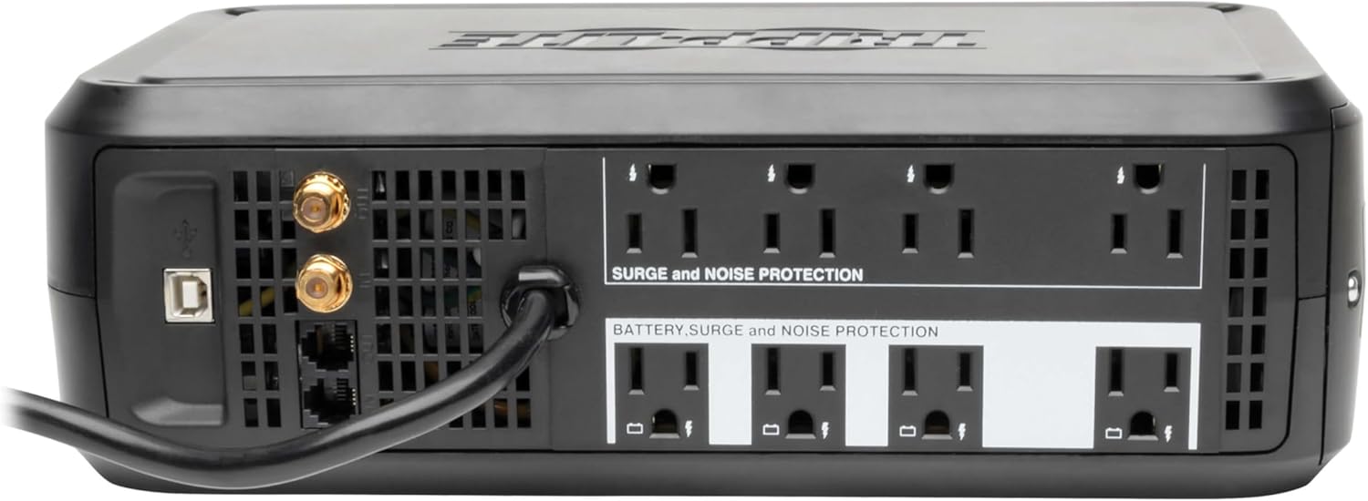 Tripp Lite SMART1500LCD 1500VA 900W Rack-Mount UPS Battery Backup, 8 Outlets, LCD, AVR, 2U Short-Depth