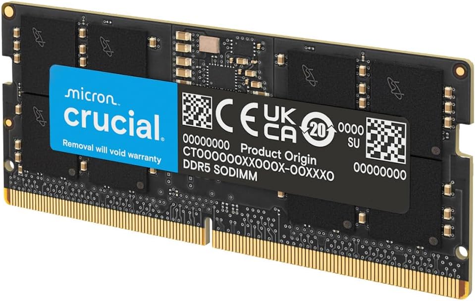Crucial 32GB DDR5 Laptop Memory Kit (2x16GB) 5600MHz 262-Pin SODIMM