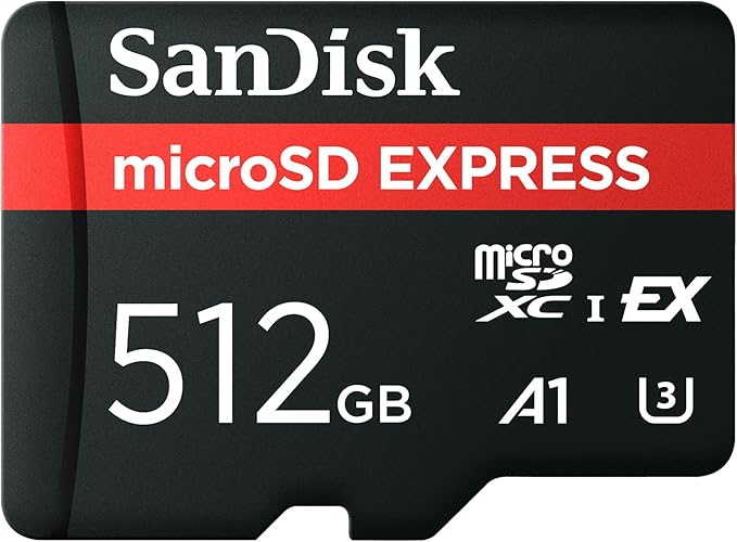 SanDisk 512GB microSD Express Card for Nintendo Switch 2, Up to 880MB/s Read, 650MB/s Write, U3, C10