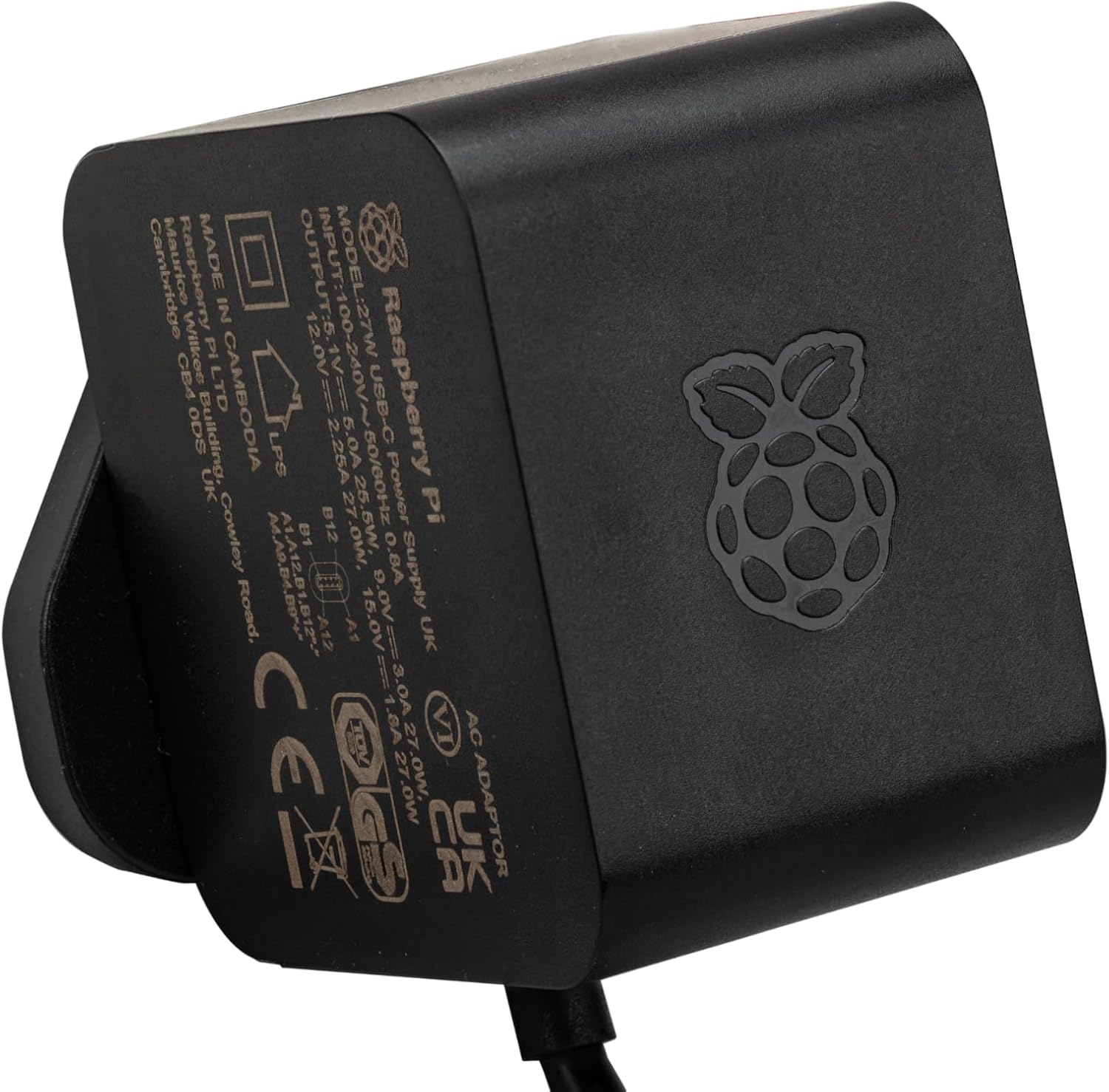 Raspberry Pi 27W USB-C Power Supply, White