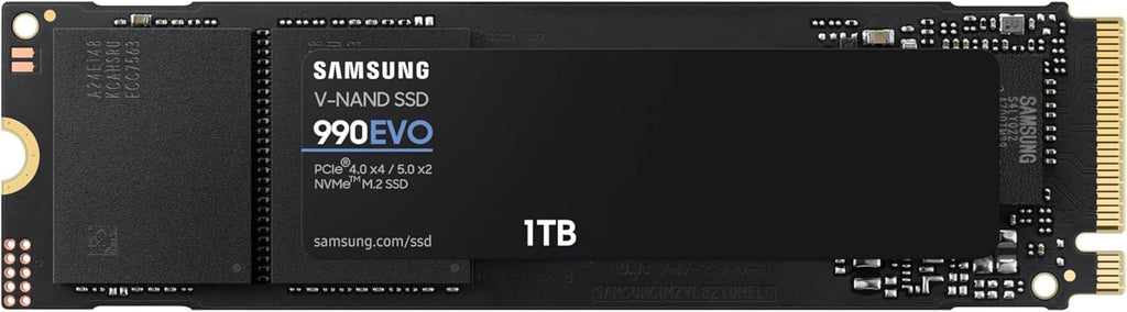 Samsung 990 EVO 2TB NVMe Internal SSD, PCIe Gen 4x4/5x2, M.2 2280, Up to 5,000MB/s, Black