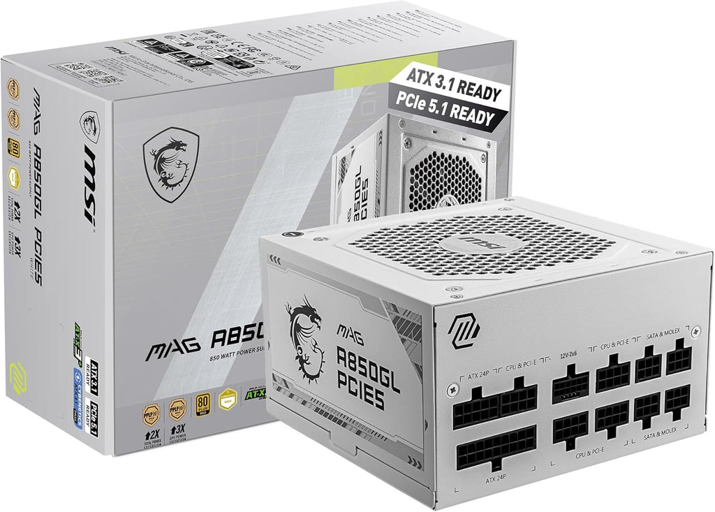MSI MAG A750GL PCIe 5 750W Fully Modular 80+ Gold ATX Power Supply