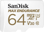 SanDisk 32GB MAX Endurance microSDHC Card with Adapter for Security Cameras and Dash Cams