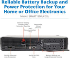 Tripp Lite SMART1500LCD 1500VA 900W Rack-Mount UPS Battery Backup, 8 Outlets, LCD, AVR, 2U Short-Depth