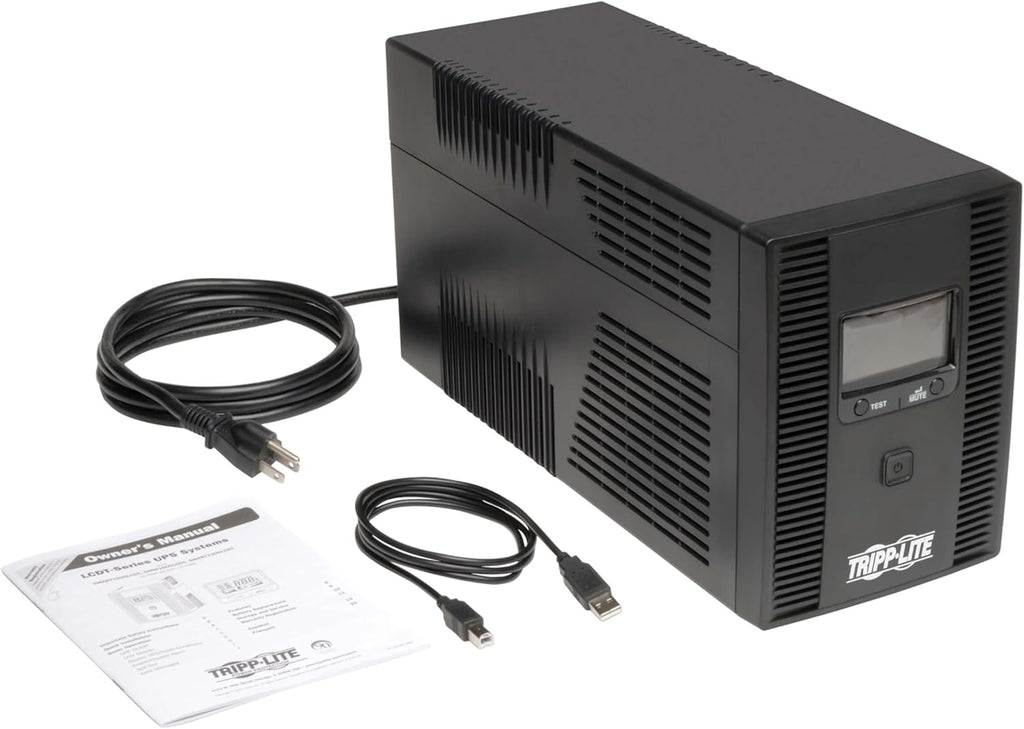 Tripp Lite SMART1500LCD 1500VA 900W Rack-Mount UPS Battery Backup, 8 Outlets, LCD, AVR, 2U Short-Depth