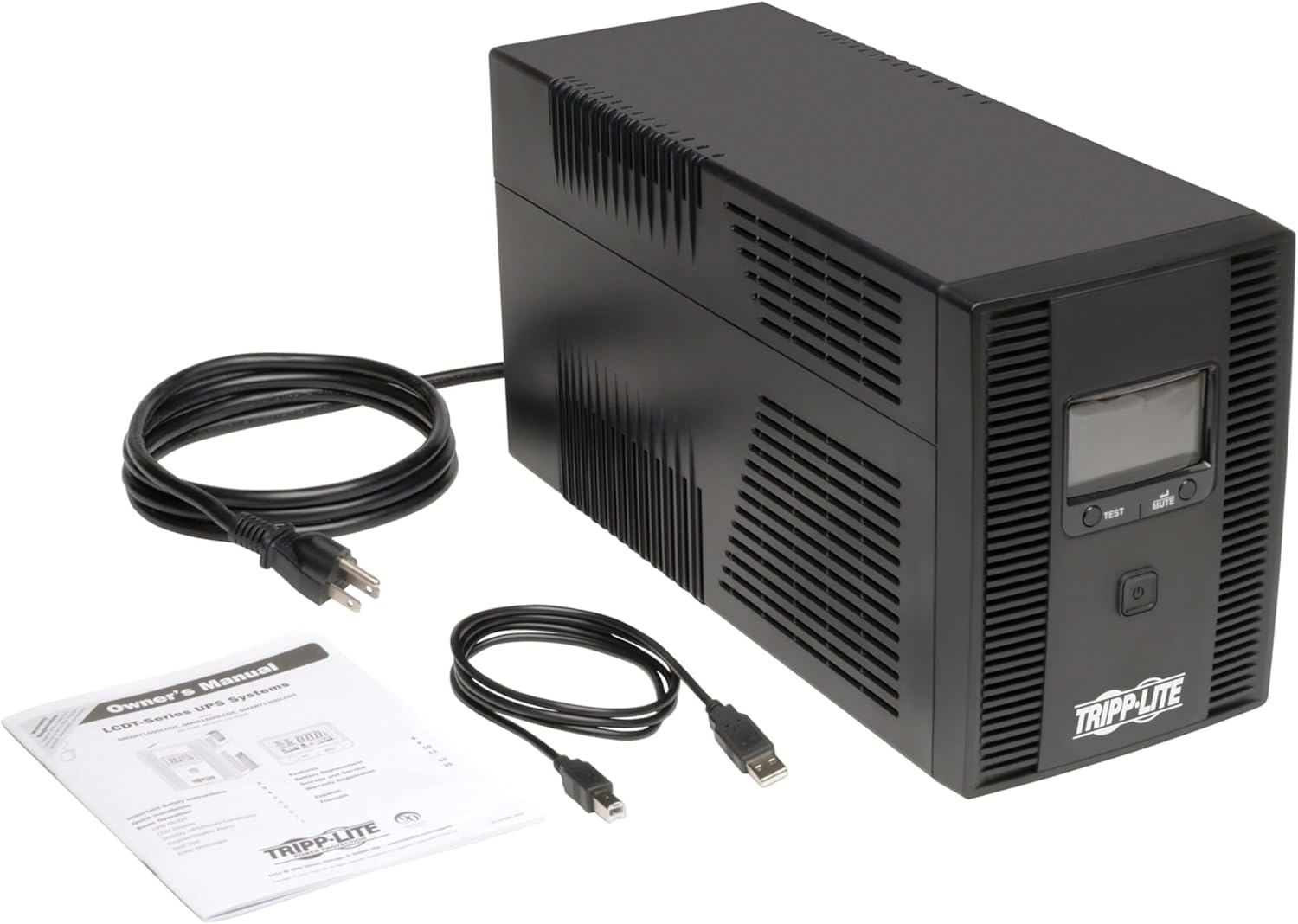 Tripp Lite SMART1500LCD 1500VA 900W Rack-Mount UPS Battery Backup, 8 Outlets, LCD, AVR, 2U Short-Depth