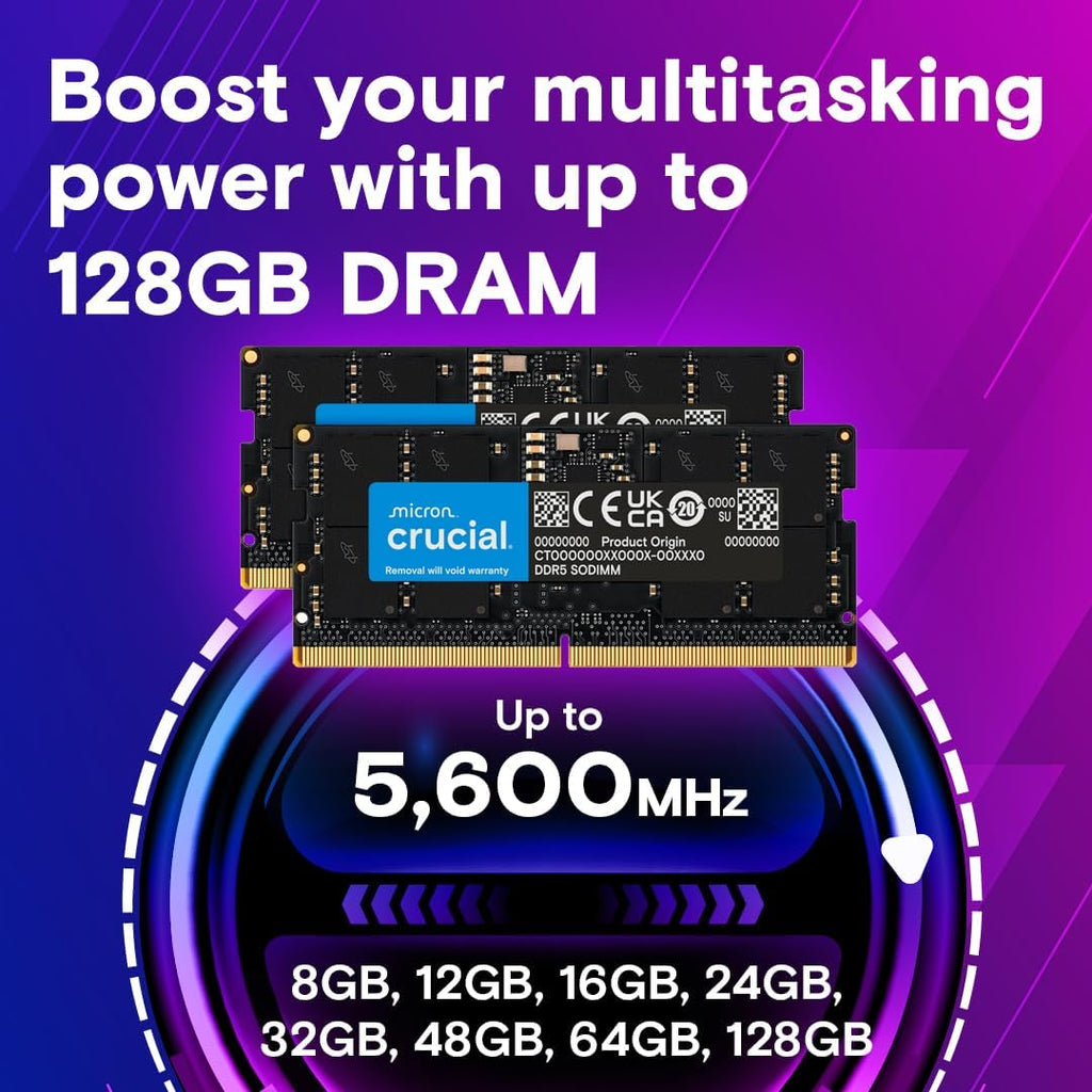 Crucial 32GB DDR5 Laptop Memory Kit (2x16GB) 5600MHz 262-Pin SODIMM