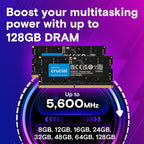 Crucial 32GB DDR5 Laptop Memory Kit (2x16GB) 5600MHz 262-Pin SODIMM