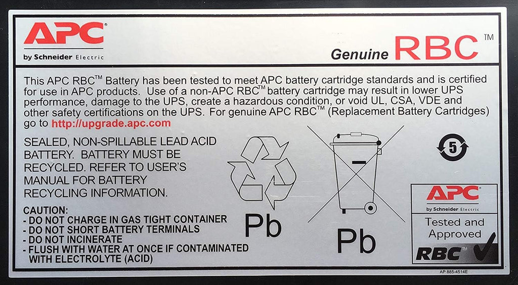 APC UPS Replacement Battery Cartridge APCRBC124 for Back-UPS and Smart-UPS Models