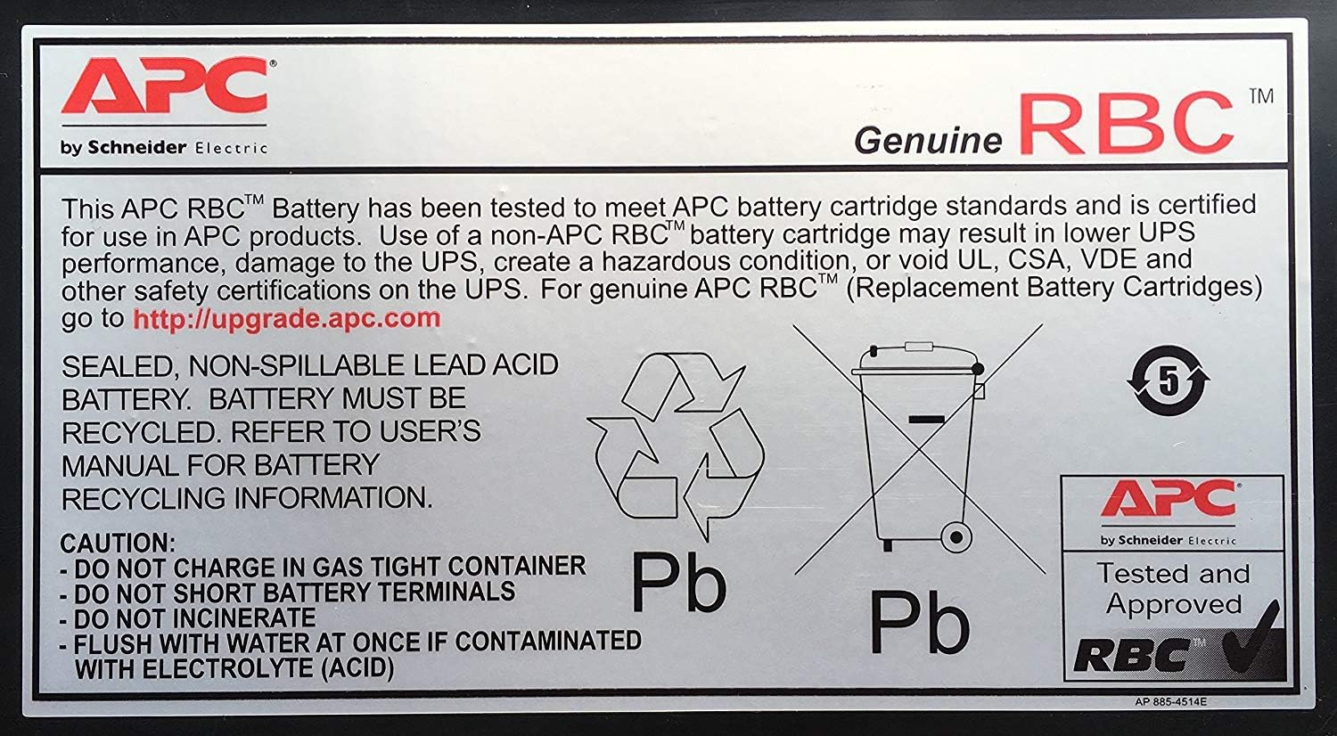 APC UPS Replacement Battery Cartridge APCRBC124 for Back-UPS and Smart-UPS Models
