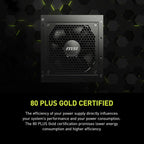 MSI MAG A750GL PCIe 5 750W Fully Modular 80+ Gold ATX Power Supply