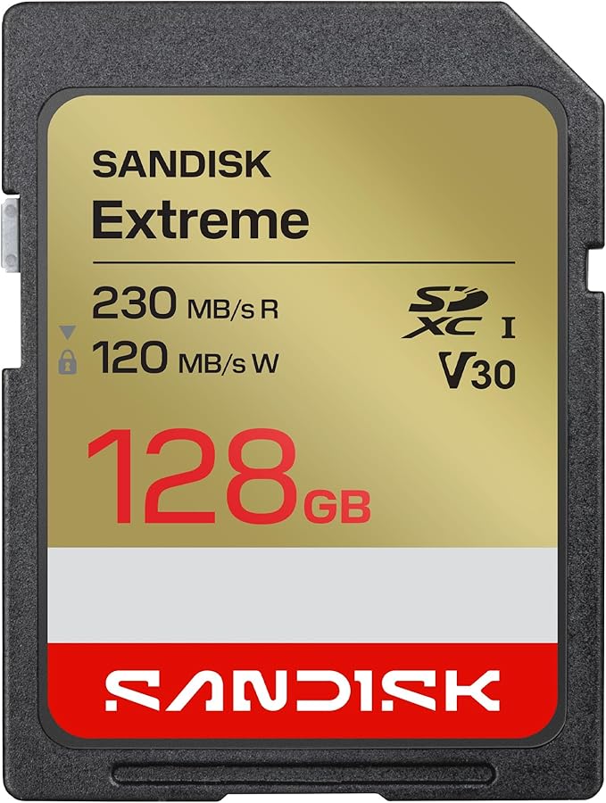 SanDisk Extreme 64GB SDXC UHS-I Memory Card, C10 U3 V30, 4K UHD