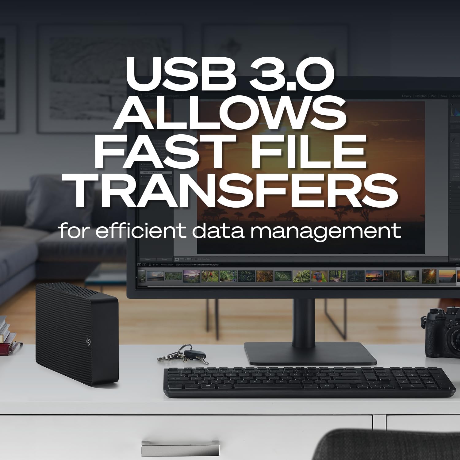 Seagate Expansion 8TB USB 3.0 External Hard Drive with Rescue Data Recovery Services