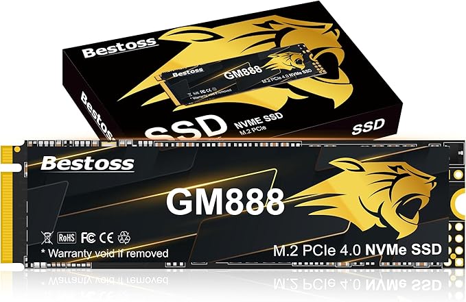 M.2 2280 NVMe PCIe Gen 4 Internal SSD, Up to 7350MB/s, SLC Cache & HMB, Compatible with PS5, PC, and Laptops