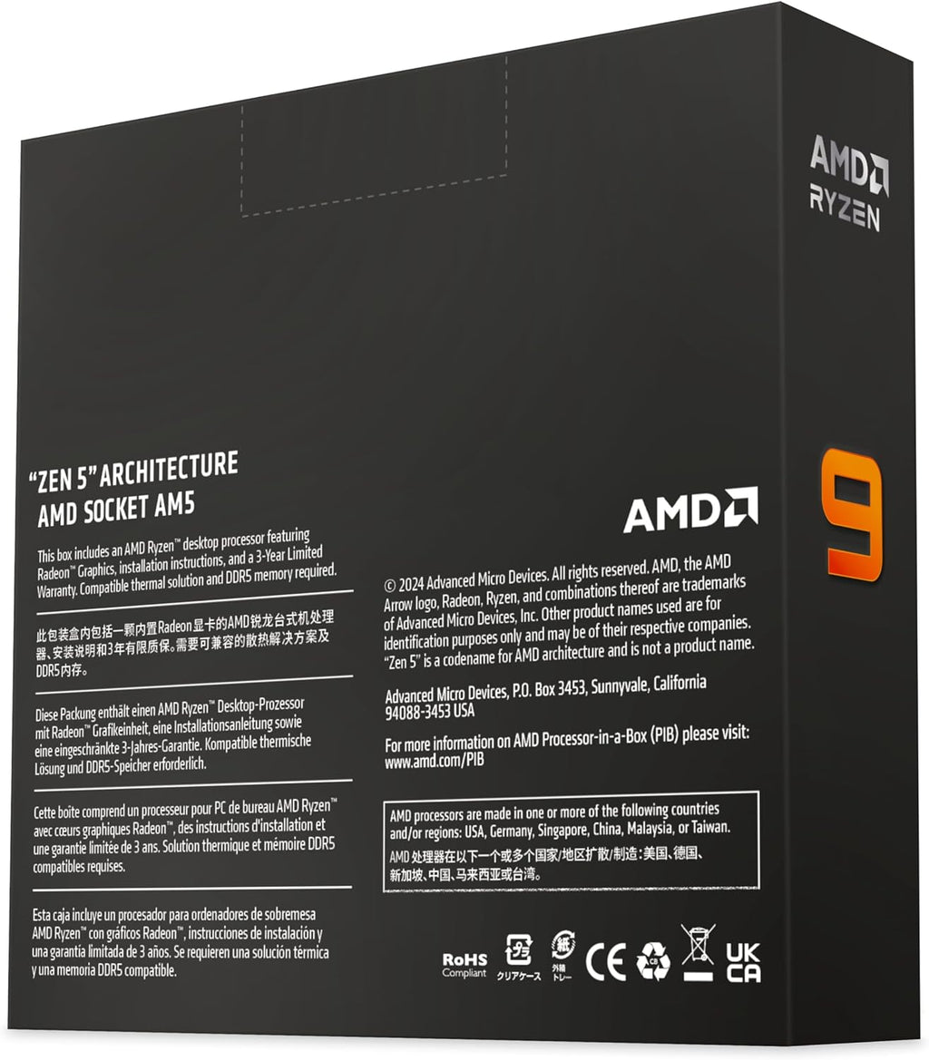 AMD Ryzen 9 9950X 16-Core, 32-Thread Unlocked Desktop CPU
