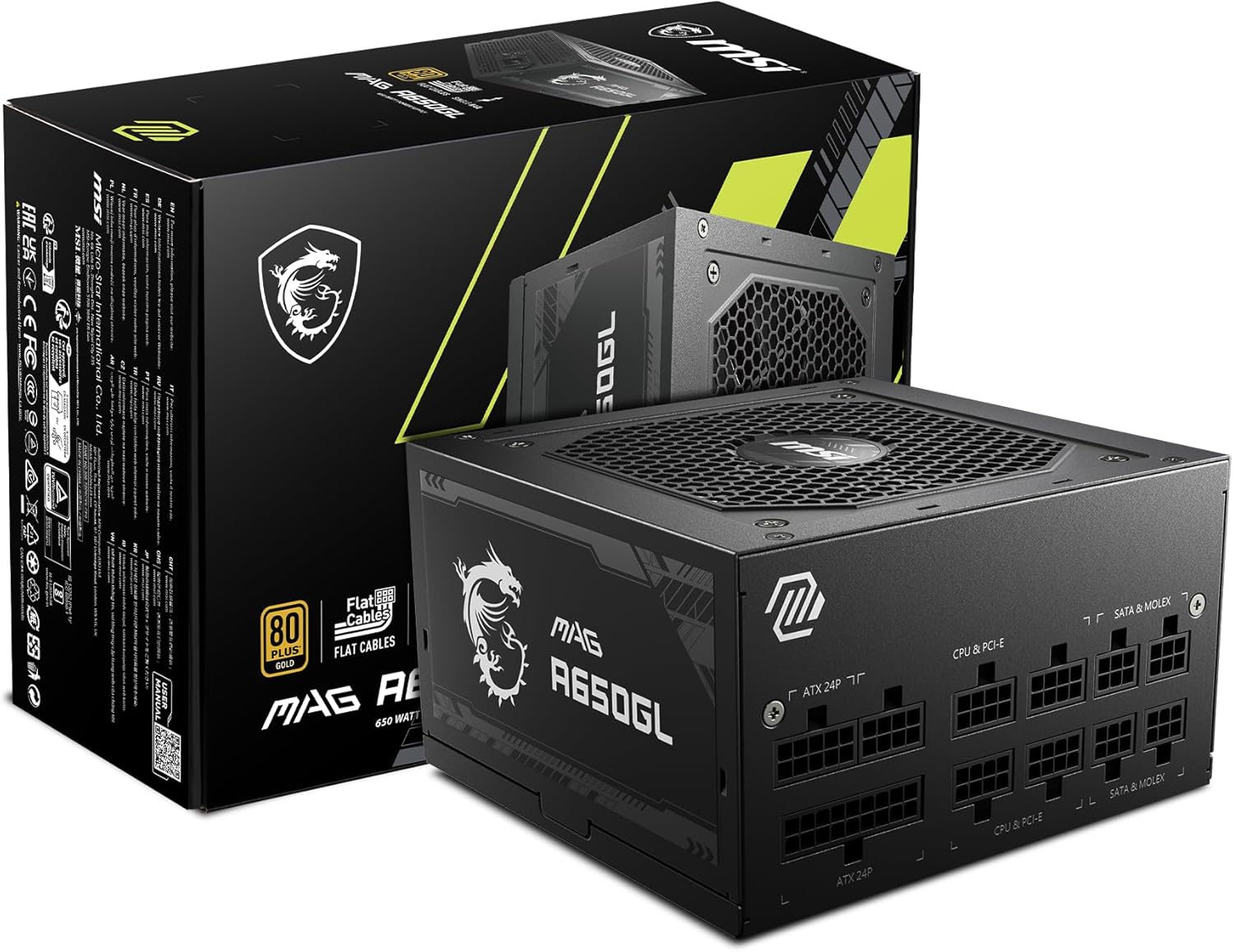 MSI MAG A750GL PCIe 5 750W Fully Modular 80+ Gold ATX Power Supply