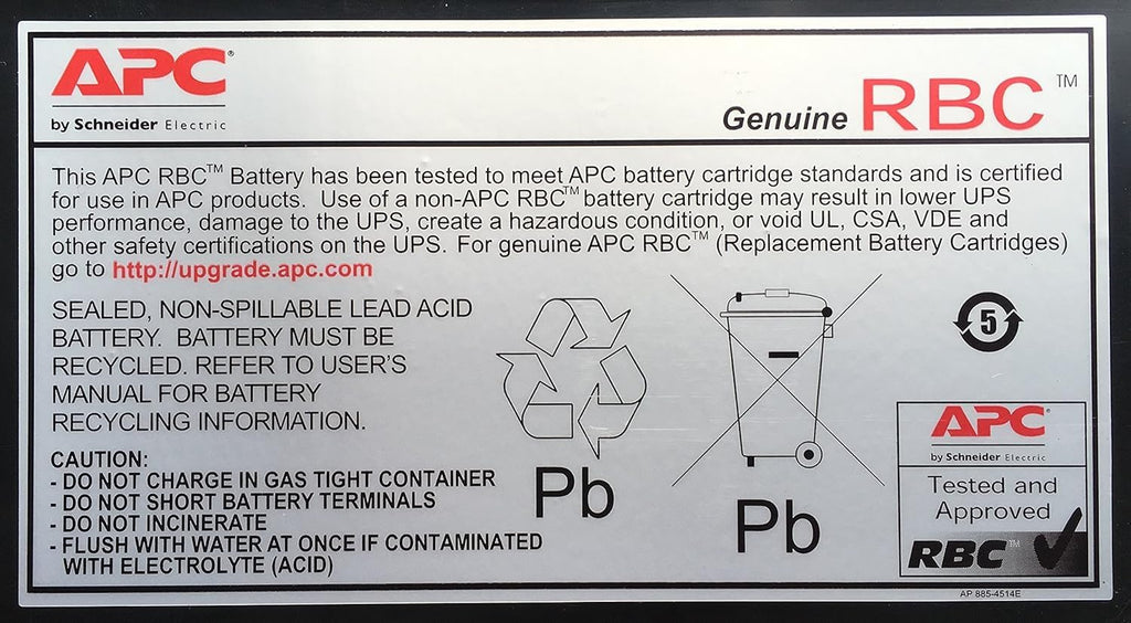 APC UPS Replacement Battery Cartridge APCRBC124 for Back-UPS and Smart-UPS Models