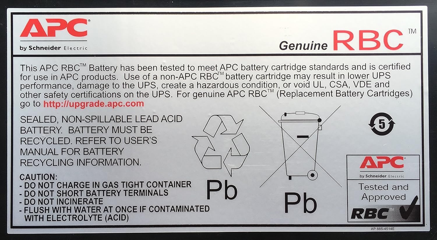 APC UPS Replacement Battery Cartridge APCRBC124 for Back-UPS and Smart-UPS Models