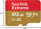 SanDisk Extreme 1TB microSDXC UHS-I Memory Card with Adapter