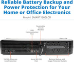 Tripp Lite SMART1500LCD 1500VA 900W Rack-Mount UPS Battery Backup, 8 Outlets, LCD, AVR, 2U Short-Depth